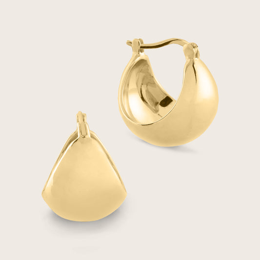 18k Gold Vermeil Bold Globe Hoop Earrings