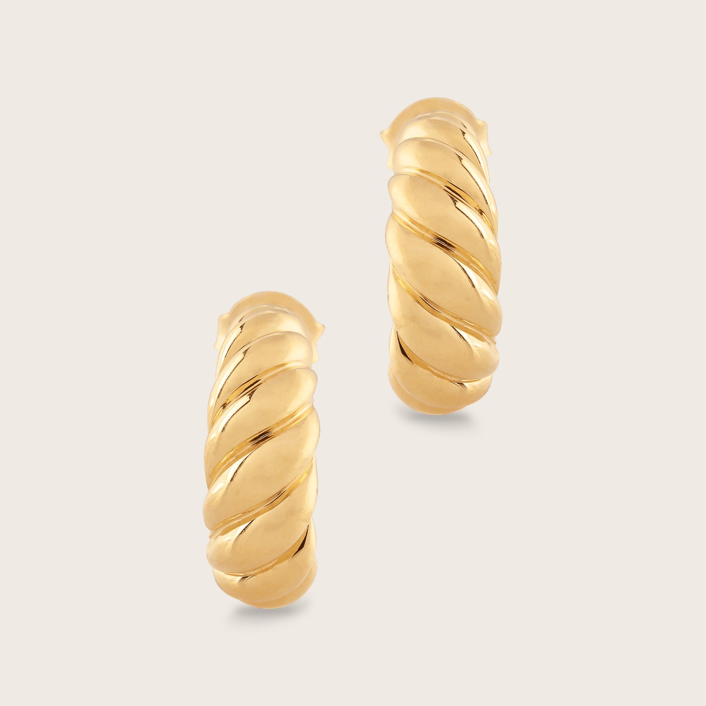 18k Gold Vermeil Croissant Hoop Earrings