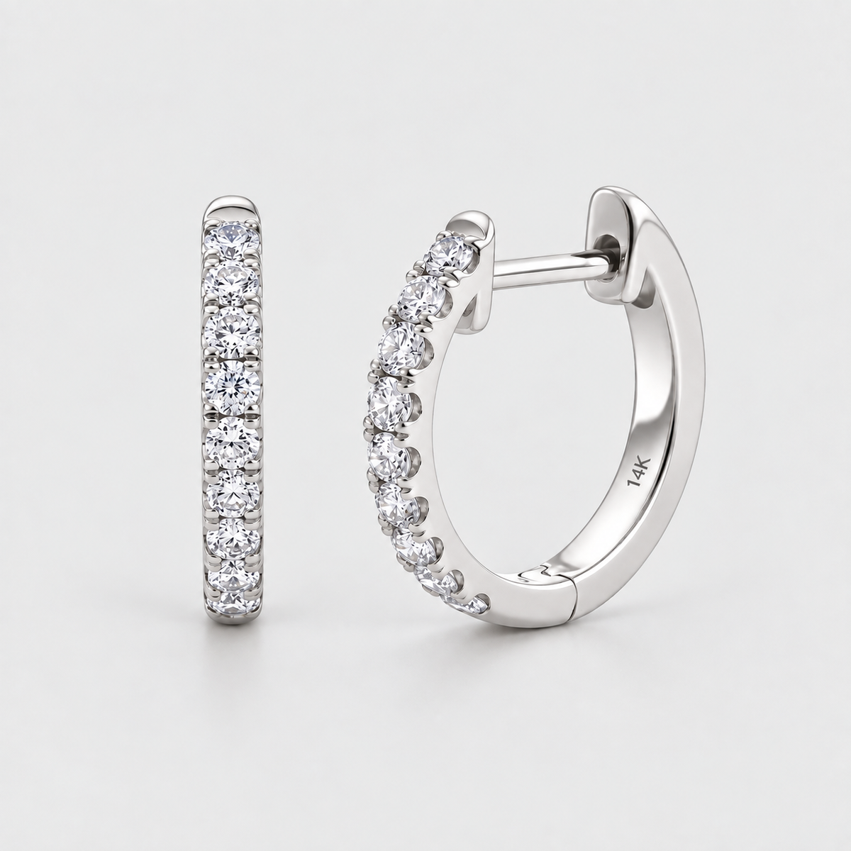 Love Diamond Hoop Earrings