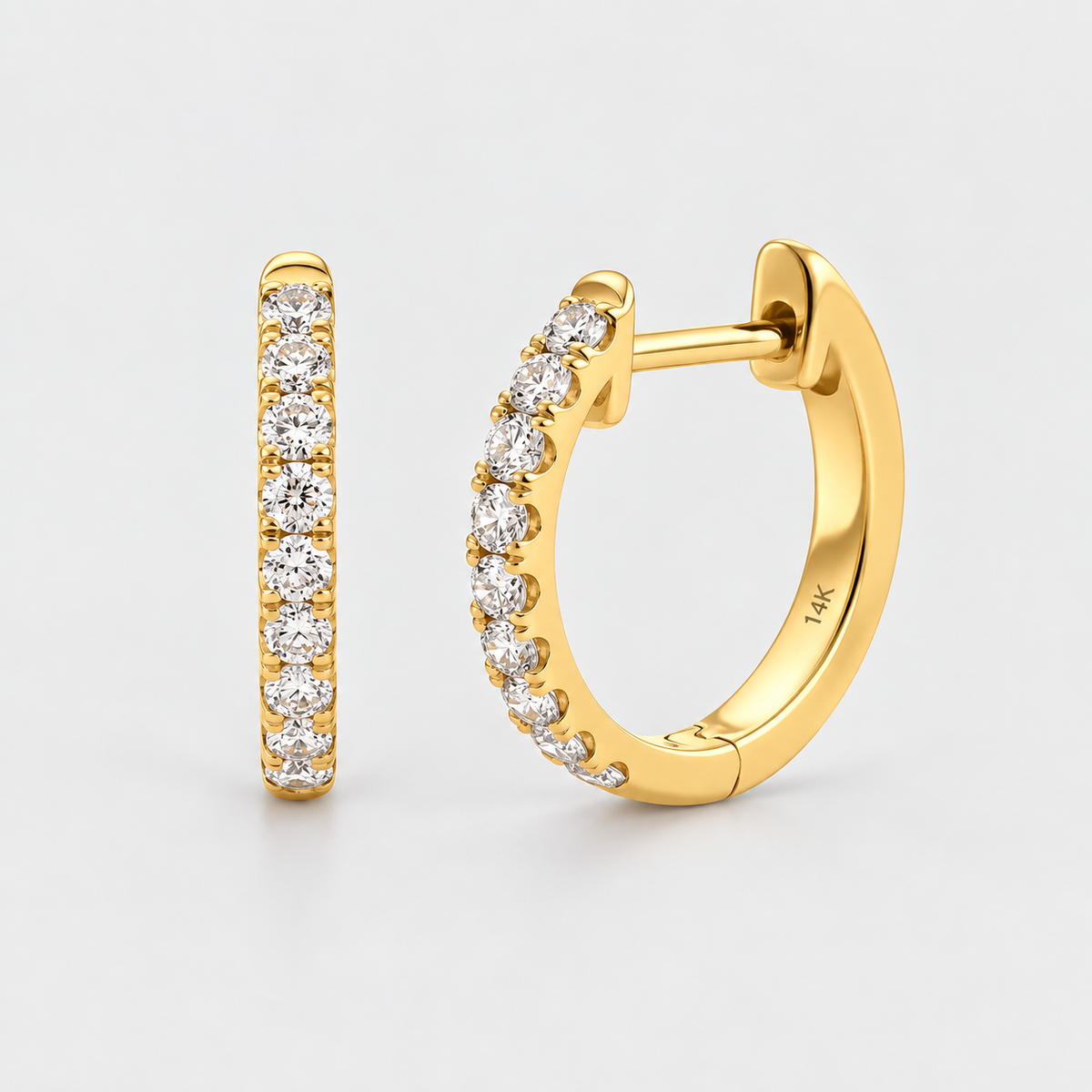 Love Diamond Hoop Earrings