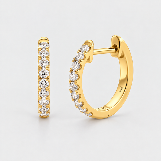 Love Diamond Hoop Earrings