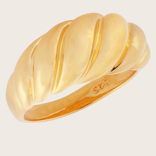 18k Gold Vermeil Croissant Ring