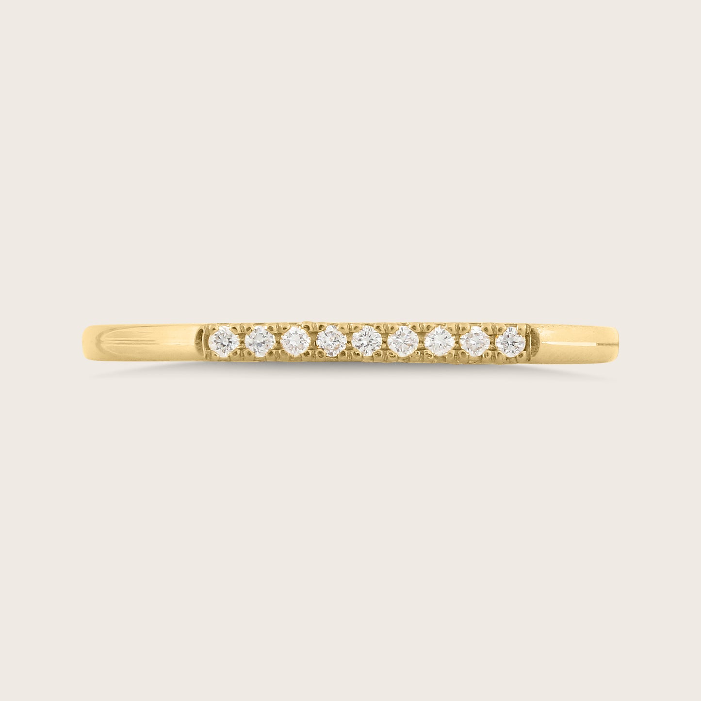 14k Yellow Gold Lab Grown Diamond Bar Ring