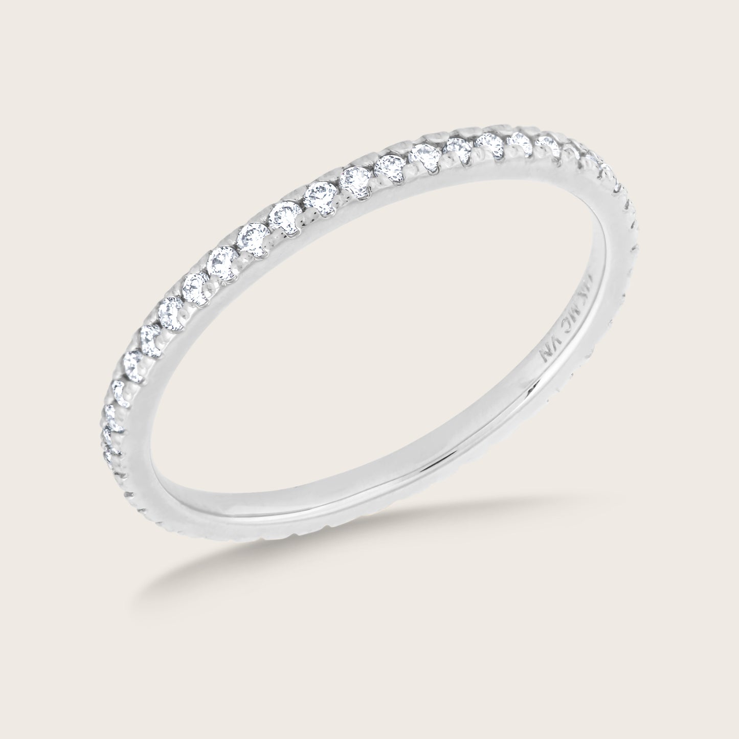 14k Gold Petite Lab Grown Diamond Eternity Band Ring