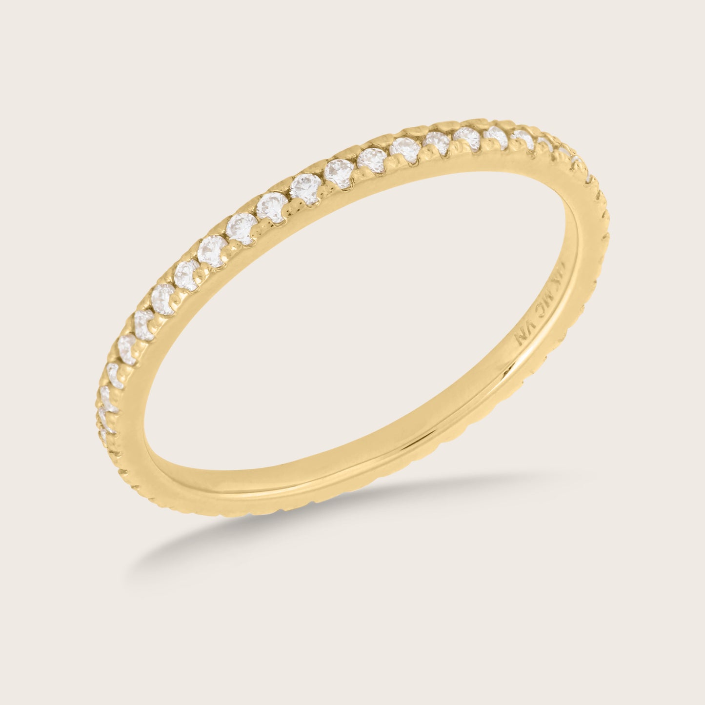 14k Gold Petite Lab Grown Diamond Eternity Band Ring