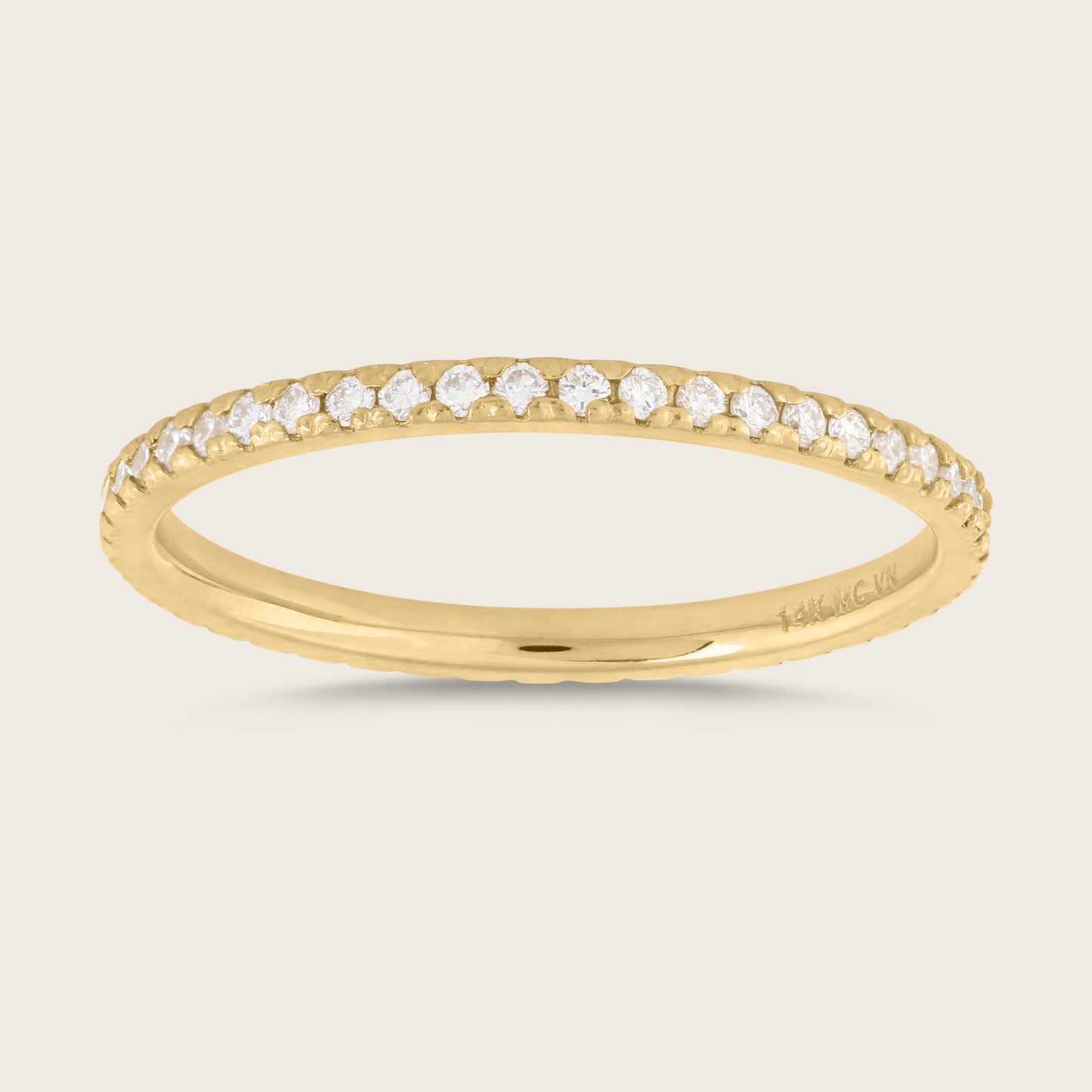 14k Gold Petite Lab Grown Diamond Eternity Band Ring