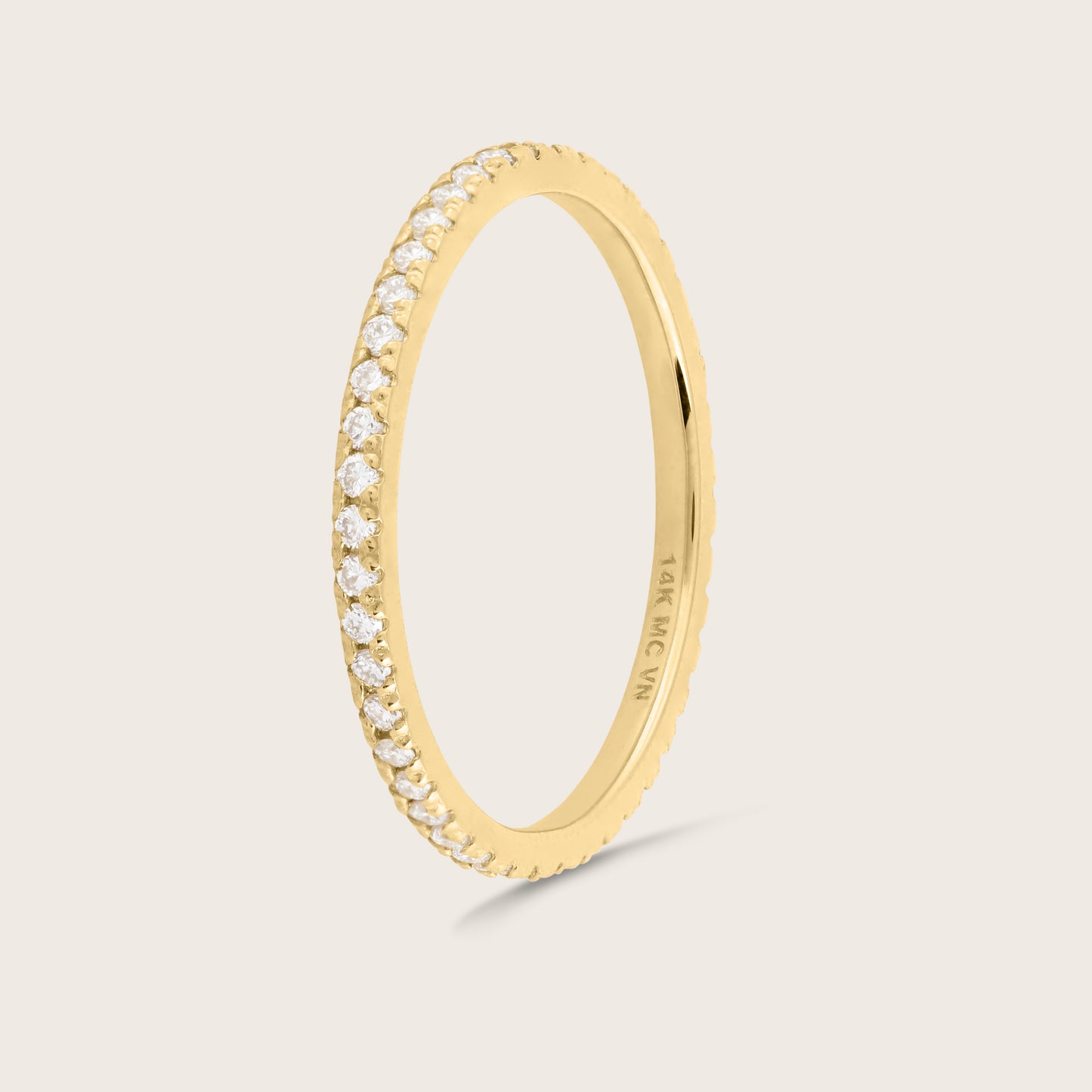 14k Gold Petite Lab Grown Diamond Eternity Band Ring