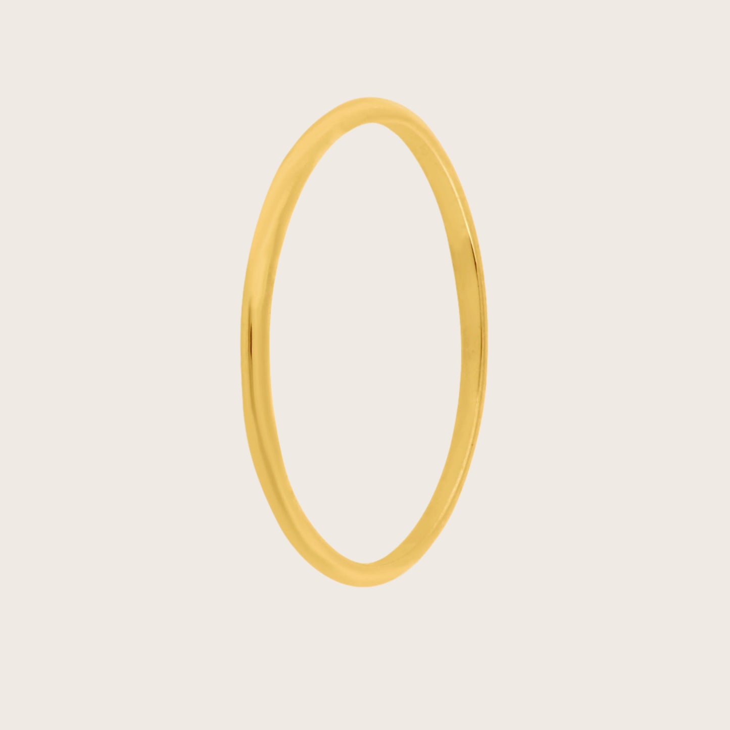 14k Gold Thin Wedding Band Ring