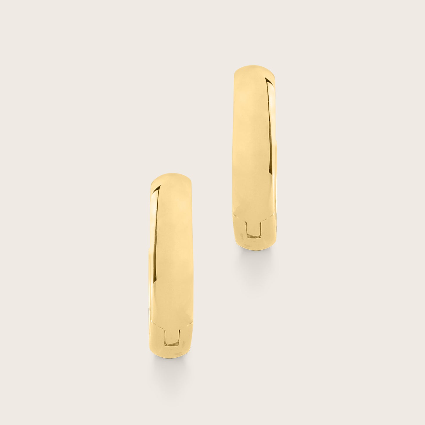 14k Yellow Gold Bold Hoop Earrings