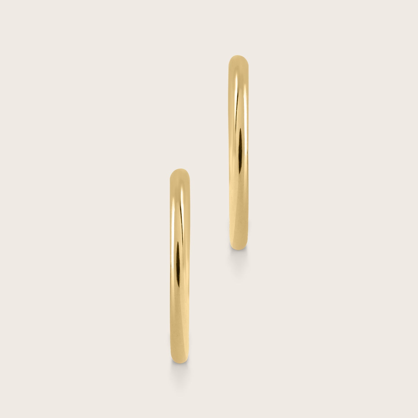 14k Yellow Gold Infinity Hoop Earrings