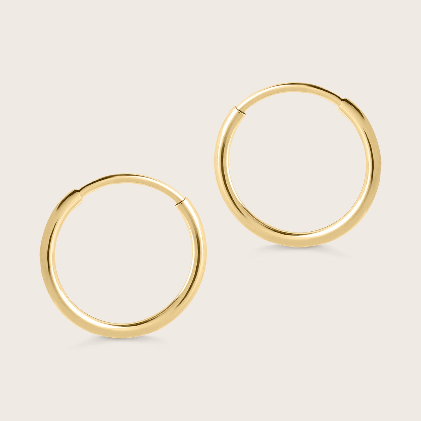 14k Yellow Gold Infinity Hoop Earrings