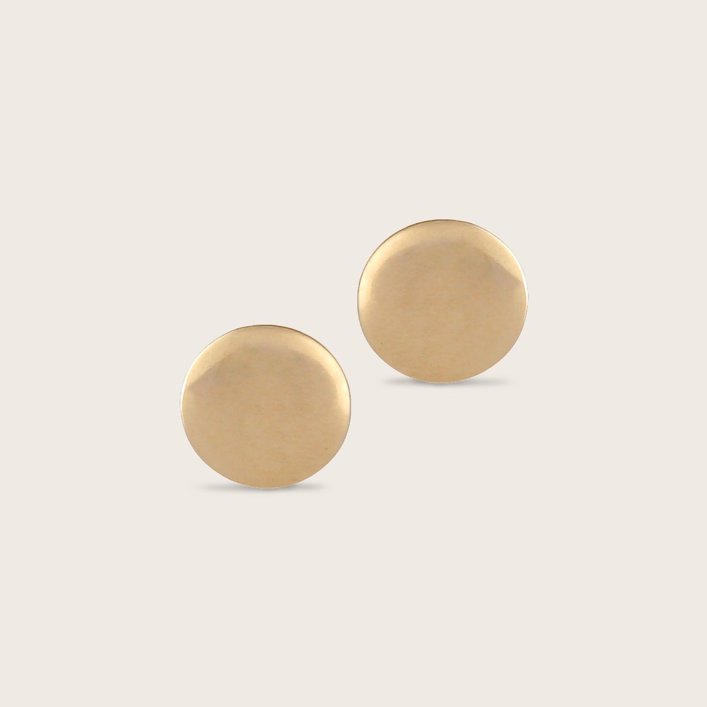 14k Yellow Gold Dot Stud Earrings