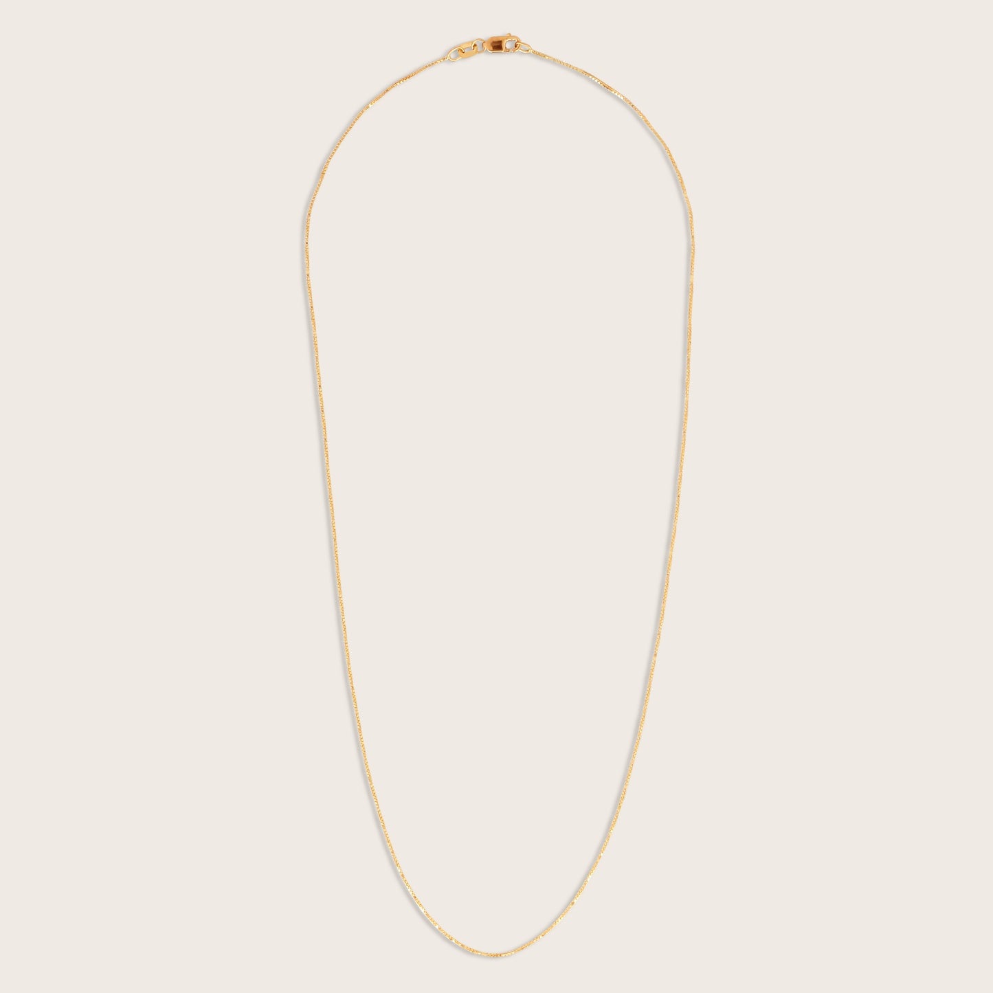 14k Yellow Gold Petite Box Chain Necklace