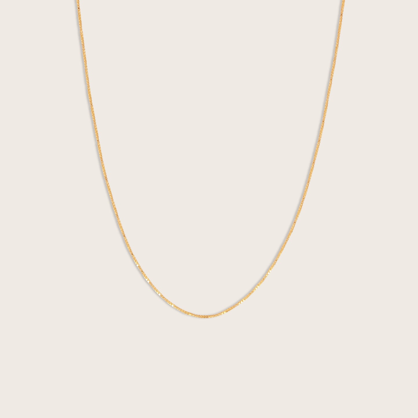 14k Yellow Gold Petite Box Chain Necklace