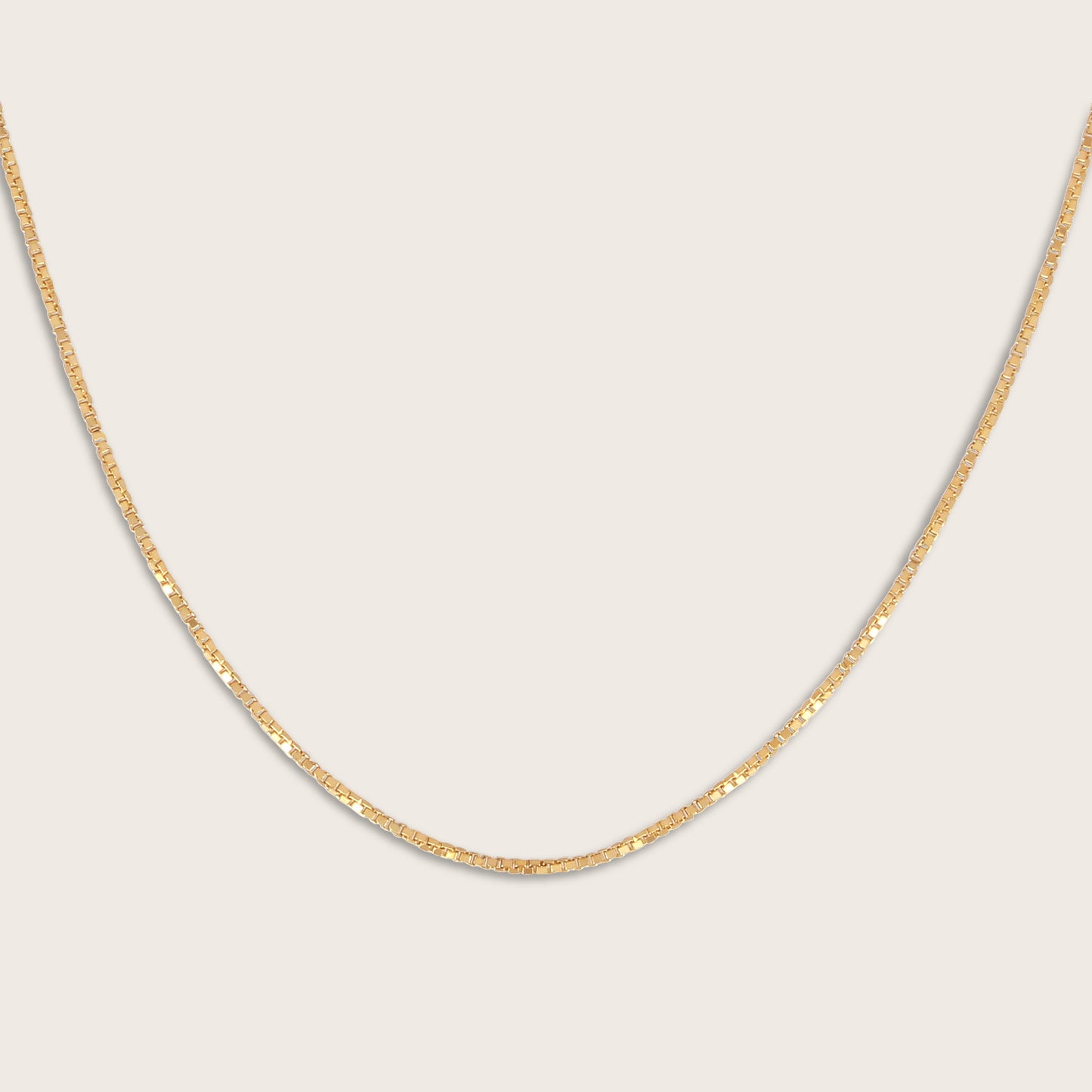 14k Yellow Gold Petite Box Chain Necklace